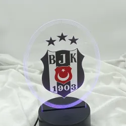 Beşiktaş Loqolu LED İşıqlı Futbol Dekoru – Rəsmi Komanda Dizaynı thumbnail