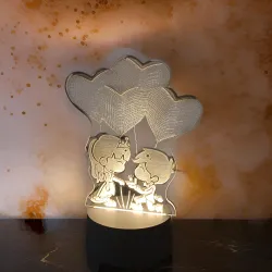 3D LED İşıqlı Hədiyyəlik Gecə Lampası – ABS və Akrilik Material
