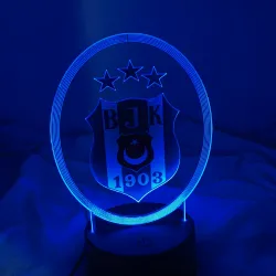 Beşiktaş Loqolu LED İşıqlı Futbol Dekoru – Rəsmi Komanda Dizaynı thumbnail