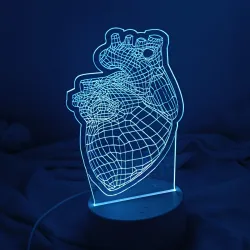 LED İşıqlı Akrilik Ürək Dekoru – Sevgi Simvolu thumbnail