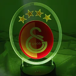 Galatasaray Loqolu LED İşıqlı Futbol Dekoru – Rəsmi Komanda Dizaynı thumbnail