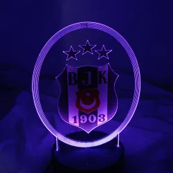 Beşiktaş Loqolu LED İşıqlı Futbol Dekoru – Rəsmi Komanda Dizaynı thumbnail
