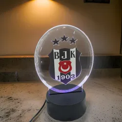 Beşiktaş Loqolu LED İşıqlı Futbol Dekoru – Rəsmi Komanda Dizaynı