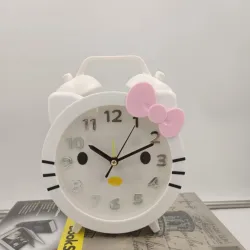 Hello Kitty Dizaynlı Stolüstü Budilnik – Uşaqlar Üçün Sevimli Saat thumbnail